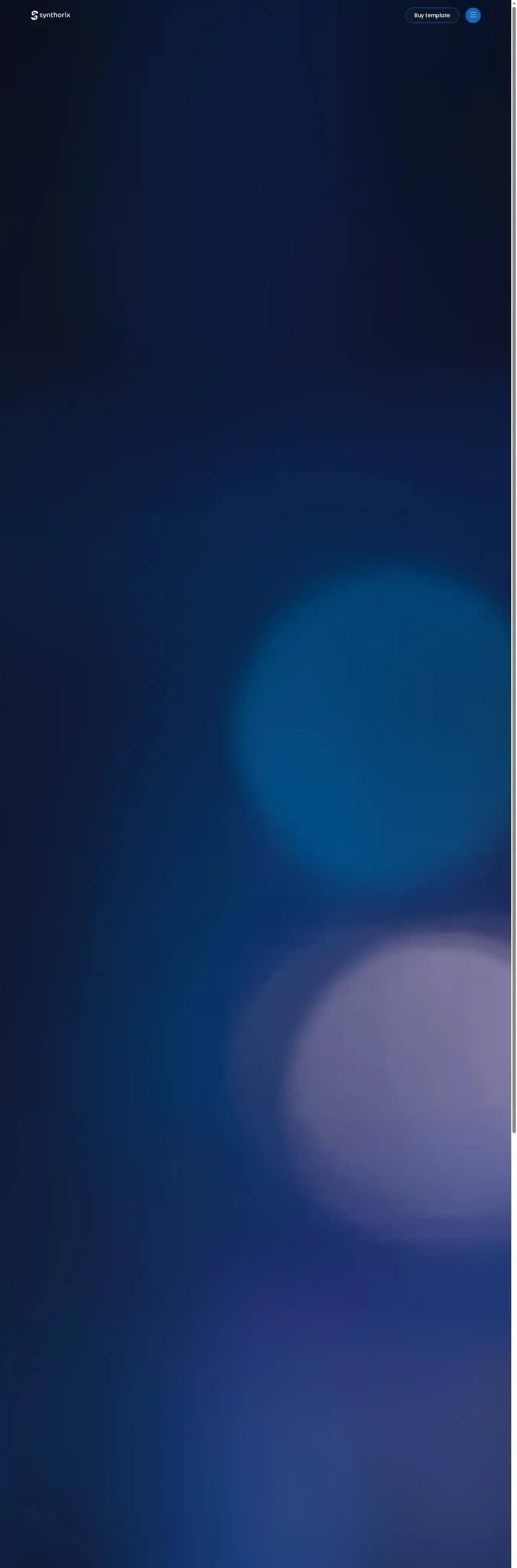 Synthorixs home page on desktop