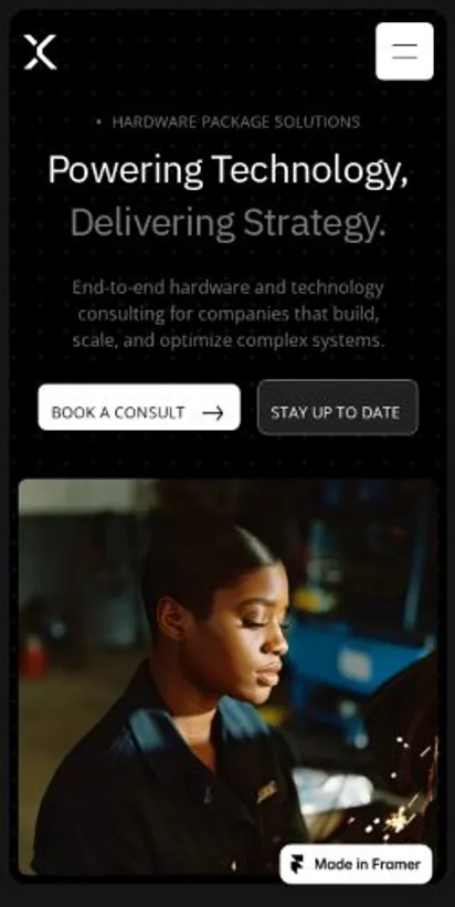 Systems home page on mobile