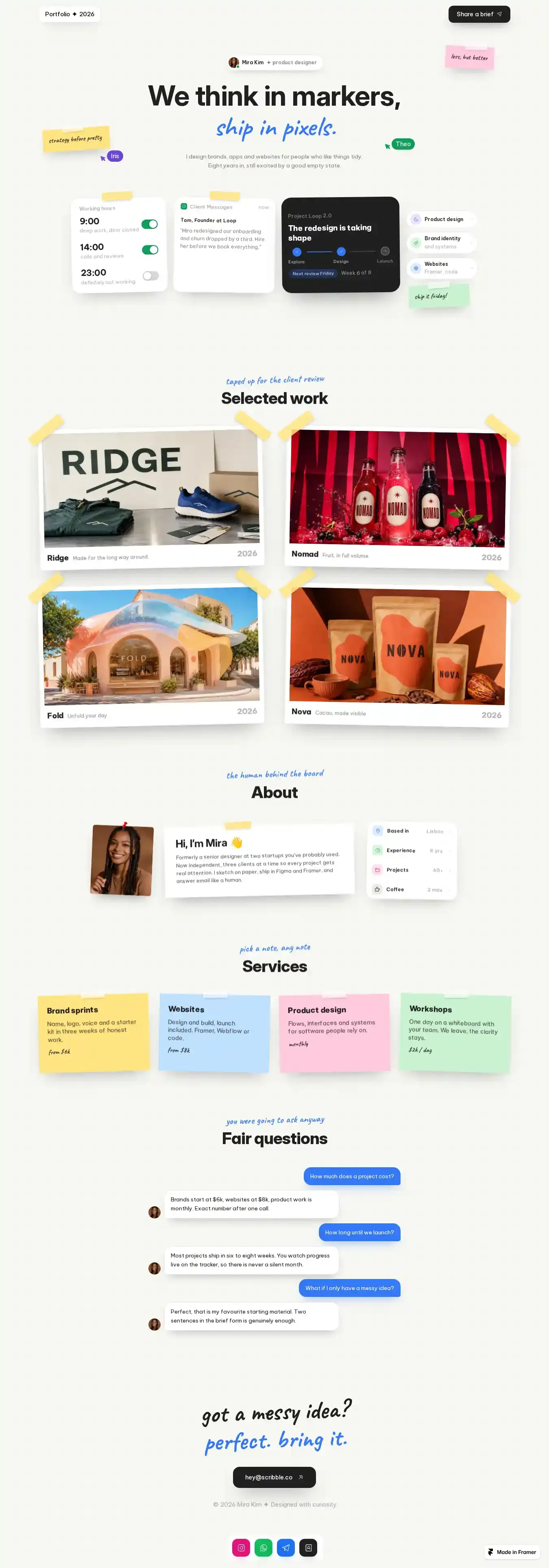 Taped home page on desktop