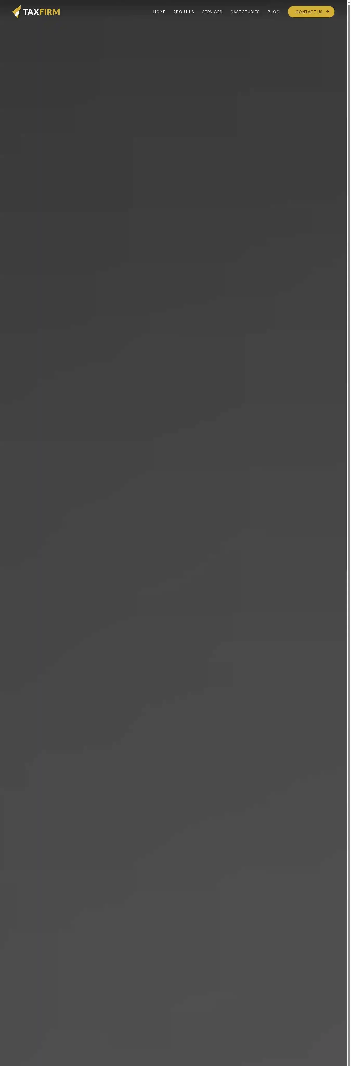 TaxFirm home page on desktop