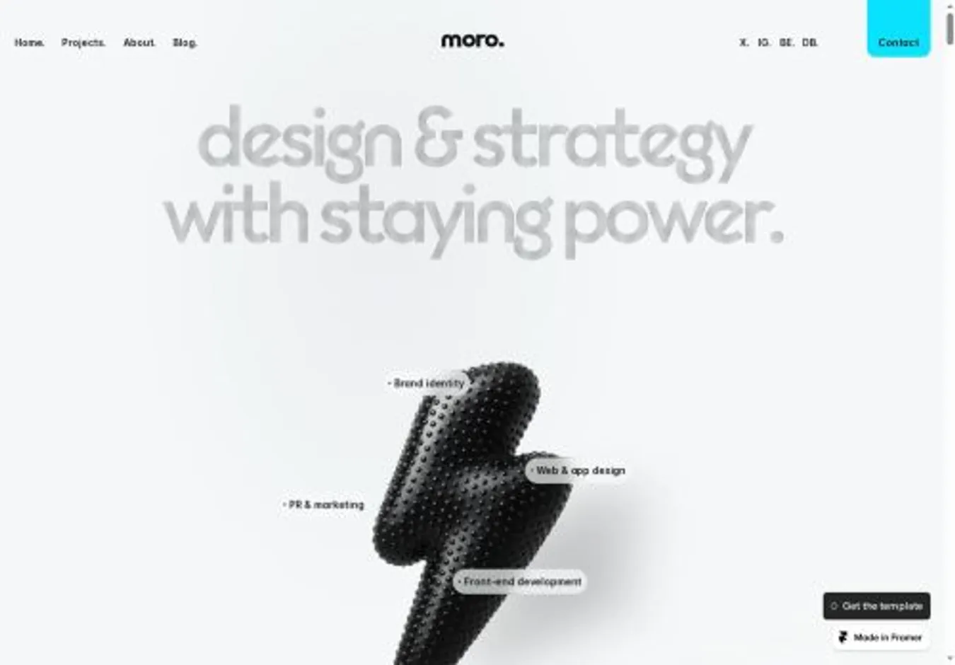 TD_Moro home page on desktop