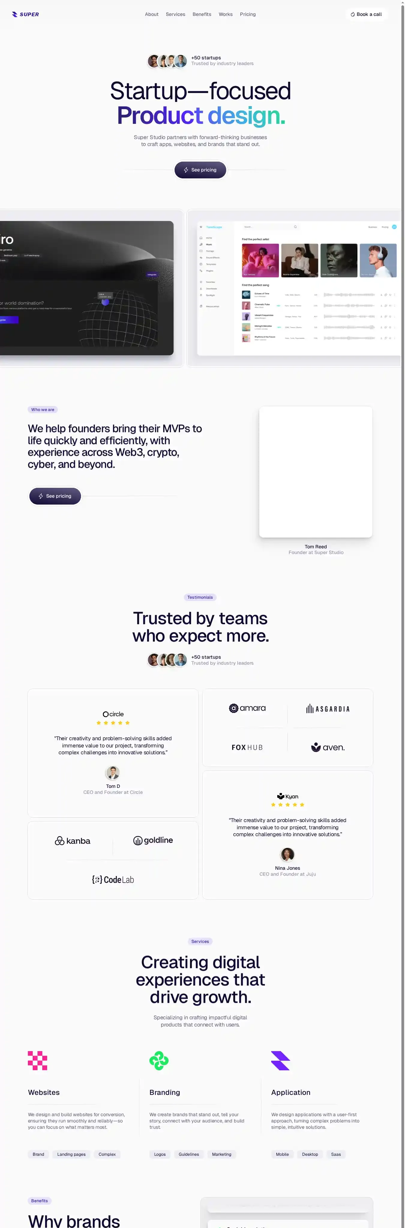 TD_Super home page on desktop