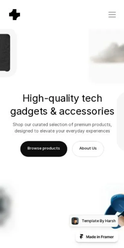 Tech Wave home page on mobile