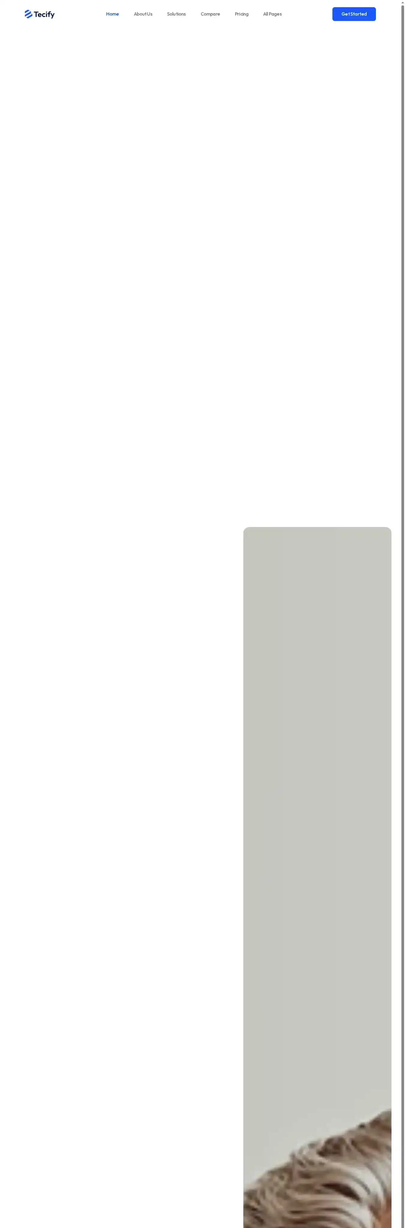 Techify home page on desktop