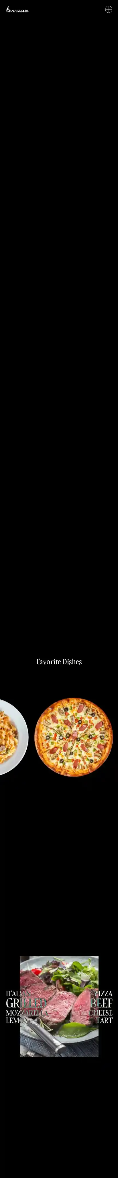 Terrona home page on mobile