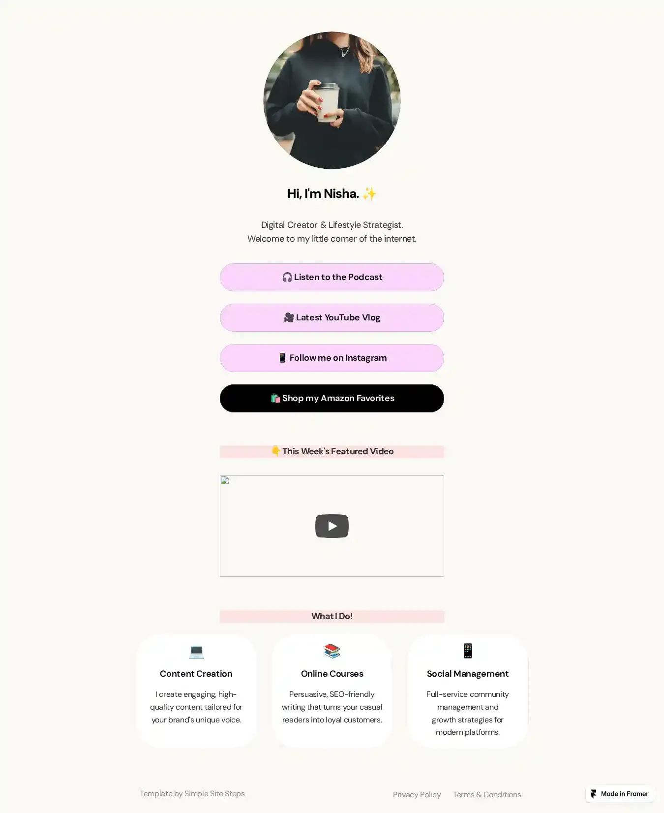 The Aesthete home page on desktop