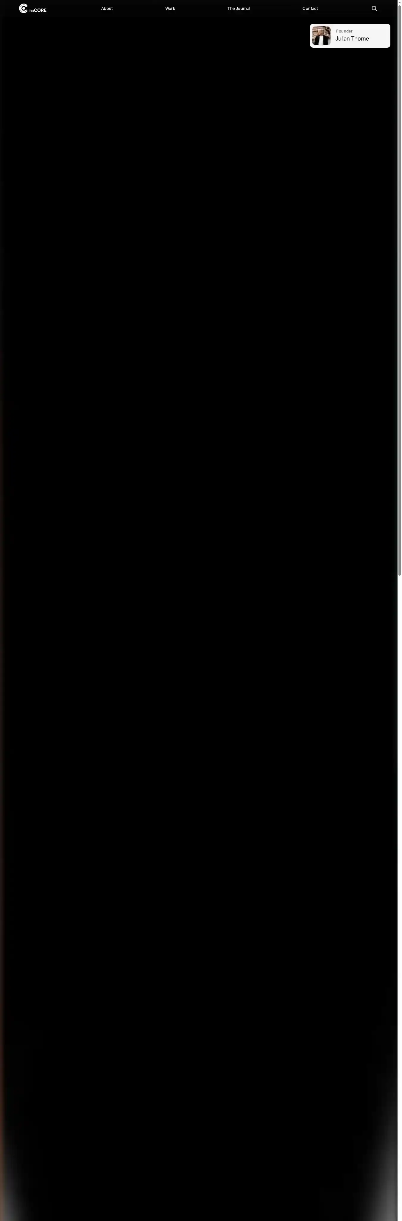 the Core home page on desktop