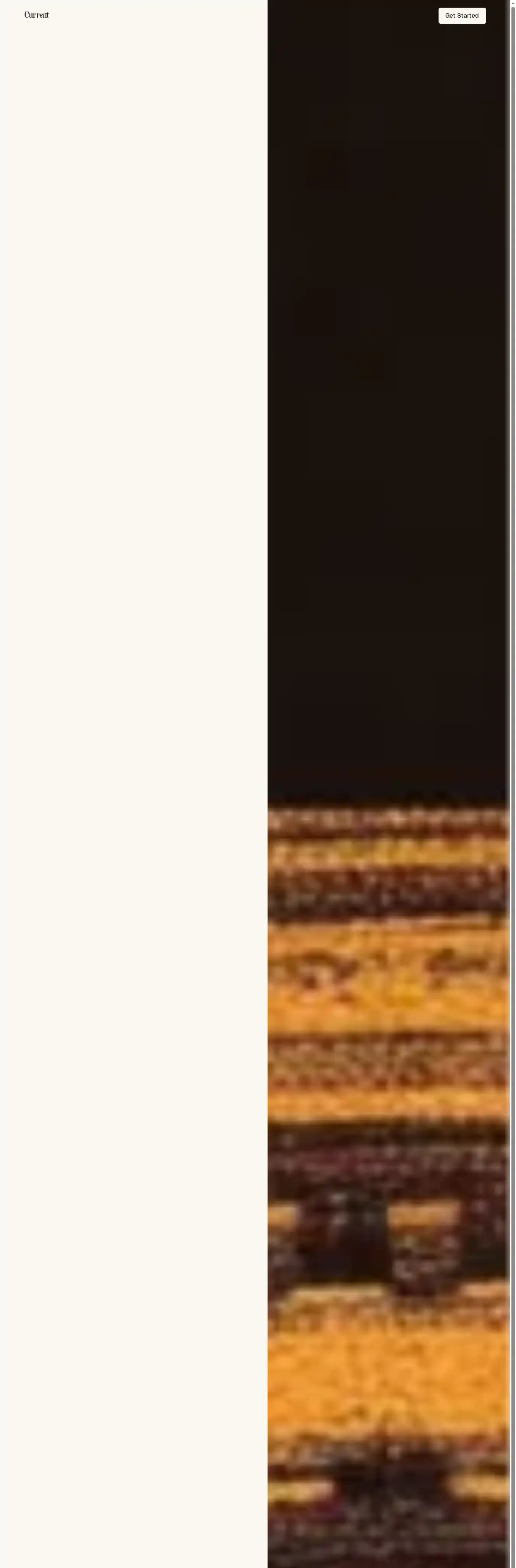 The Current™ home page on desktop