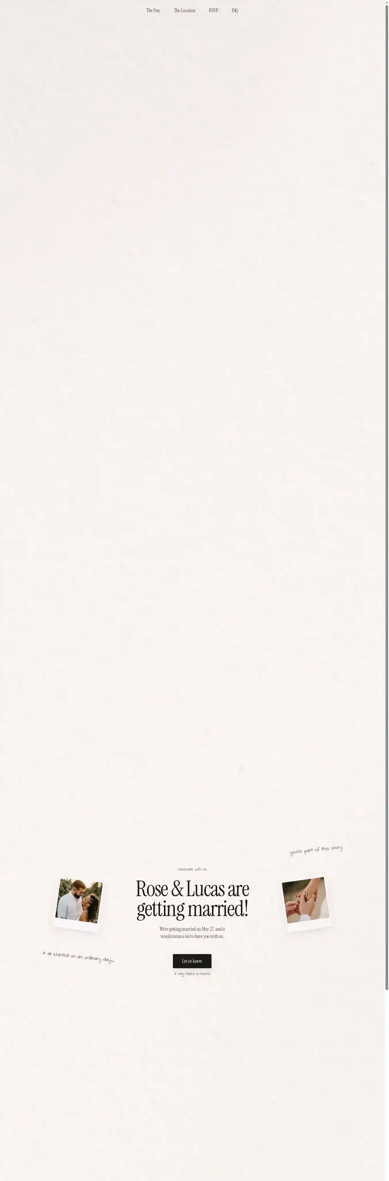 The Day home page on desktop