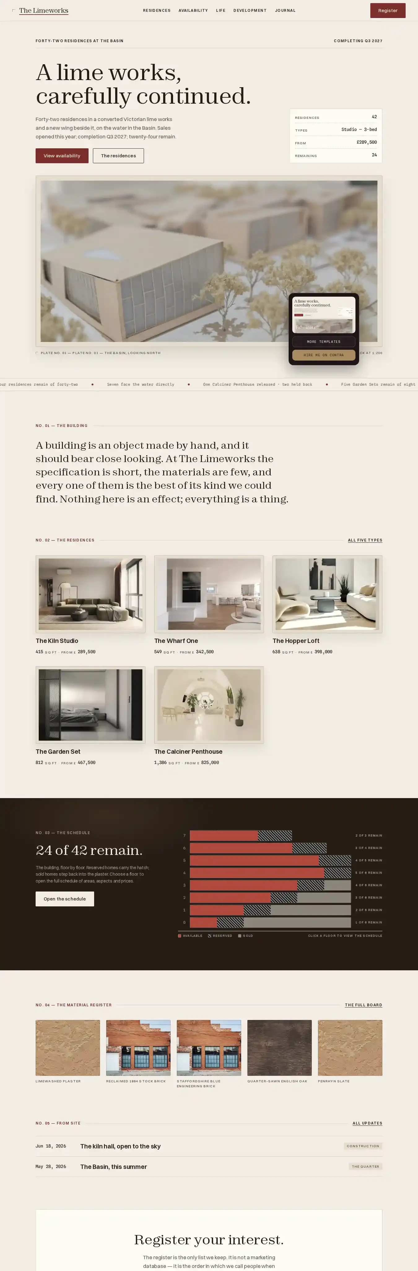 The Limeworks home page on desktop