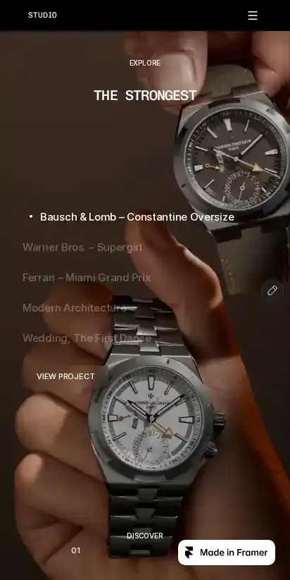 The Strongest home page on mobile