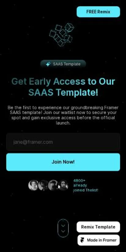 Thelist home page on mobile