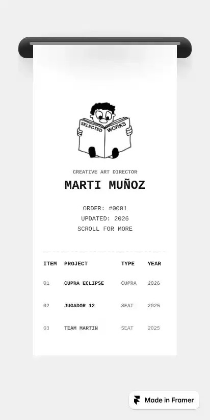Ticket Porfolio home page on mobile