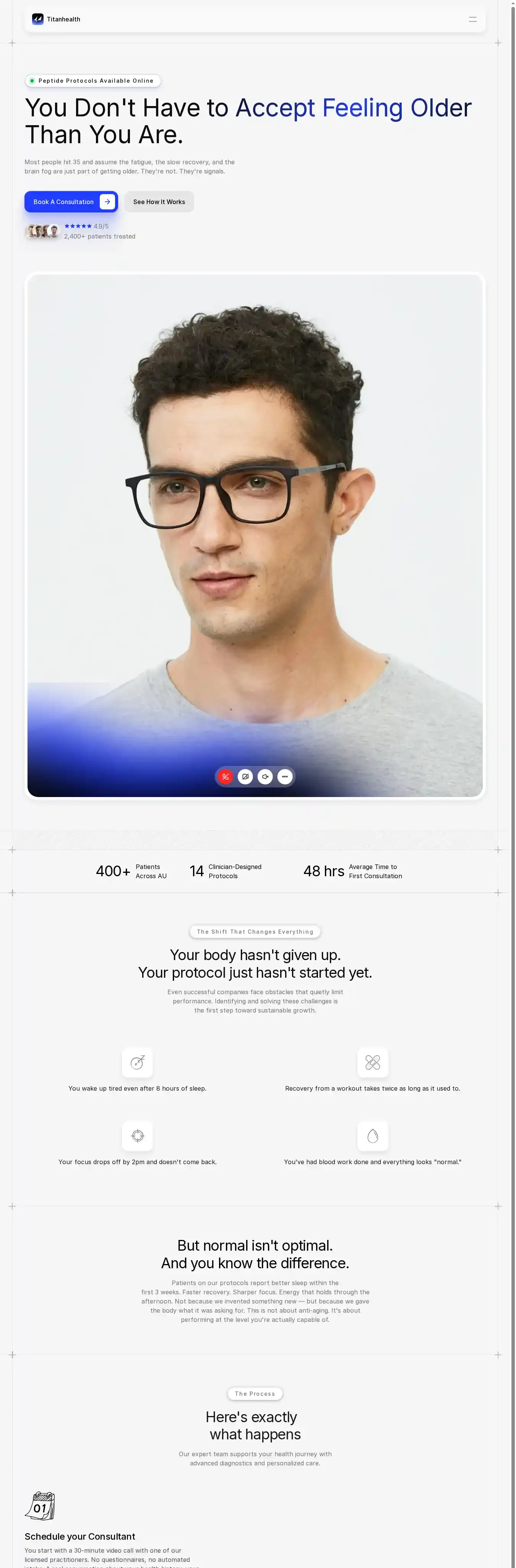 TitanHealth home page on desktop