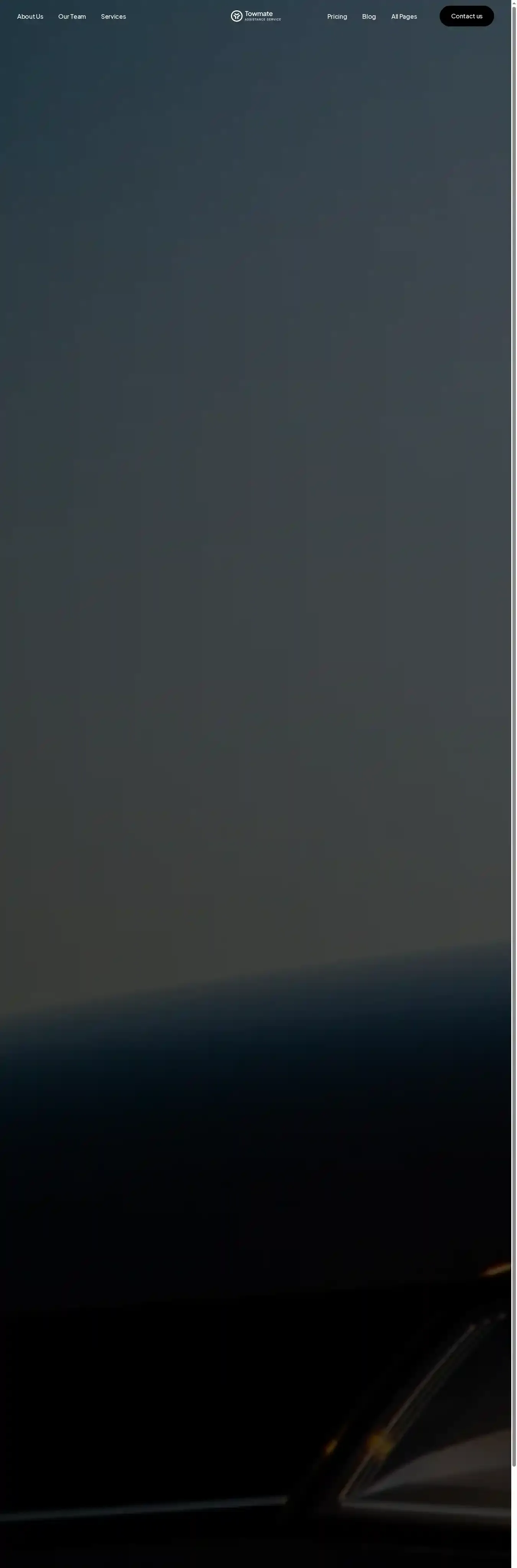 Towing Service home page on desktop