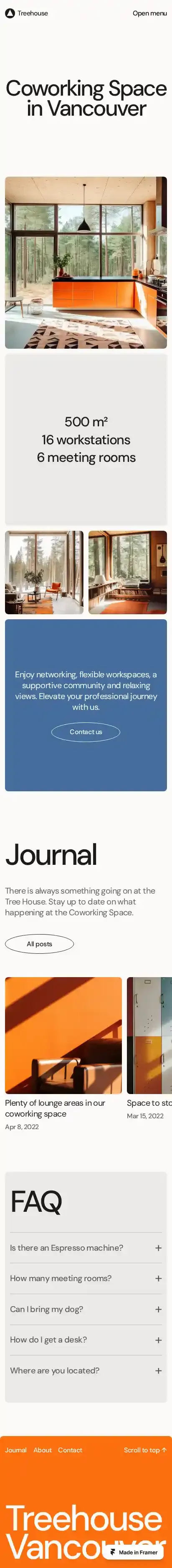 Treehouse home page on mobile