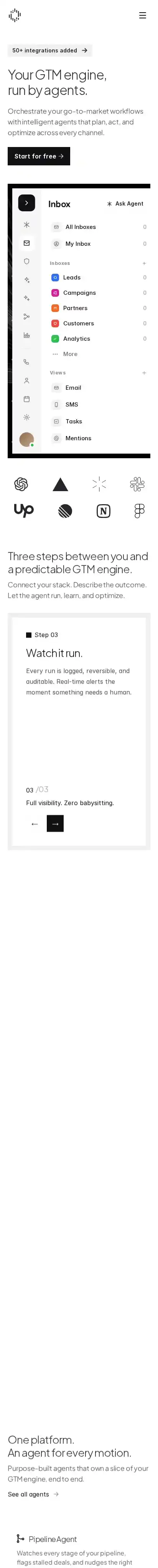 Try Oscar home page on mobile