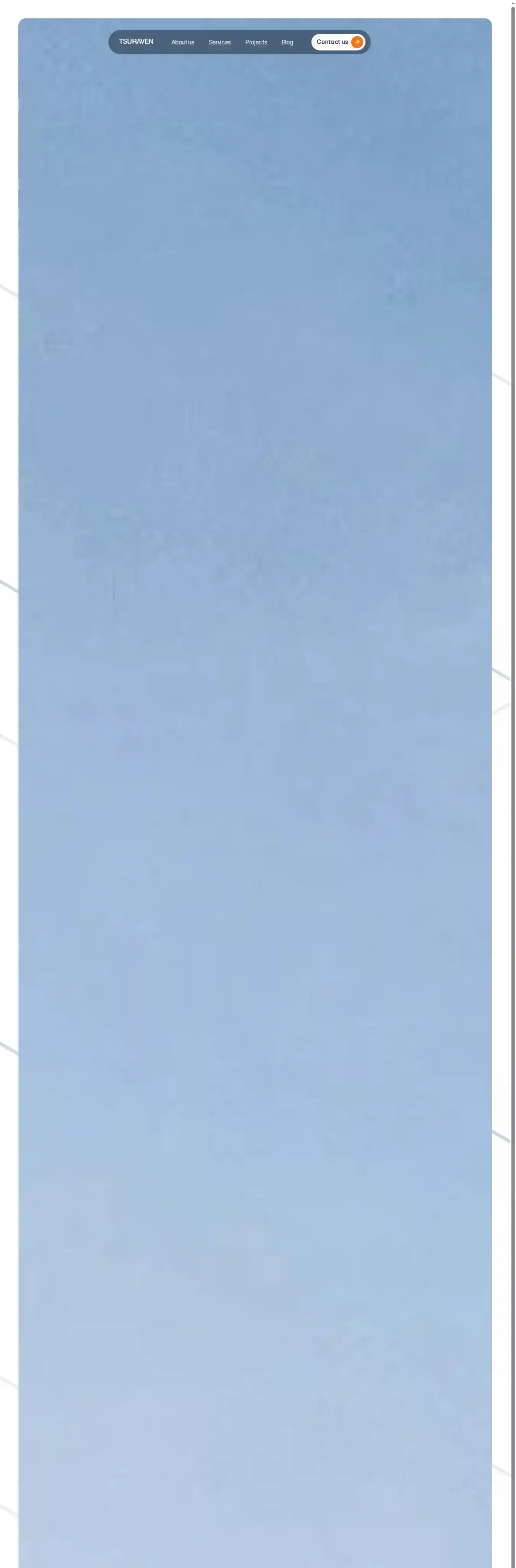 Tsuraven home page on desktop