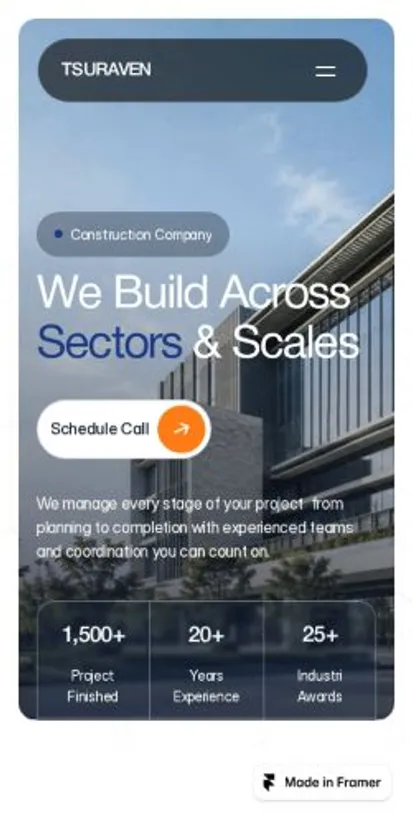 Tsuraven home page on mobile