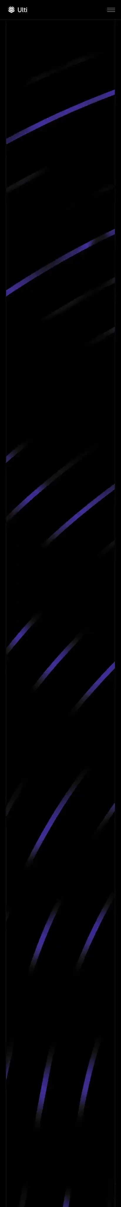 Ulti home page on mobile