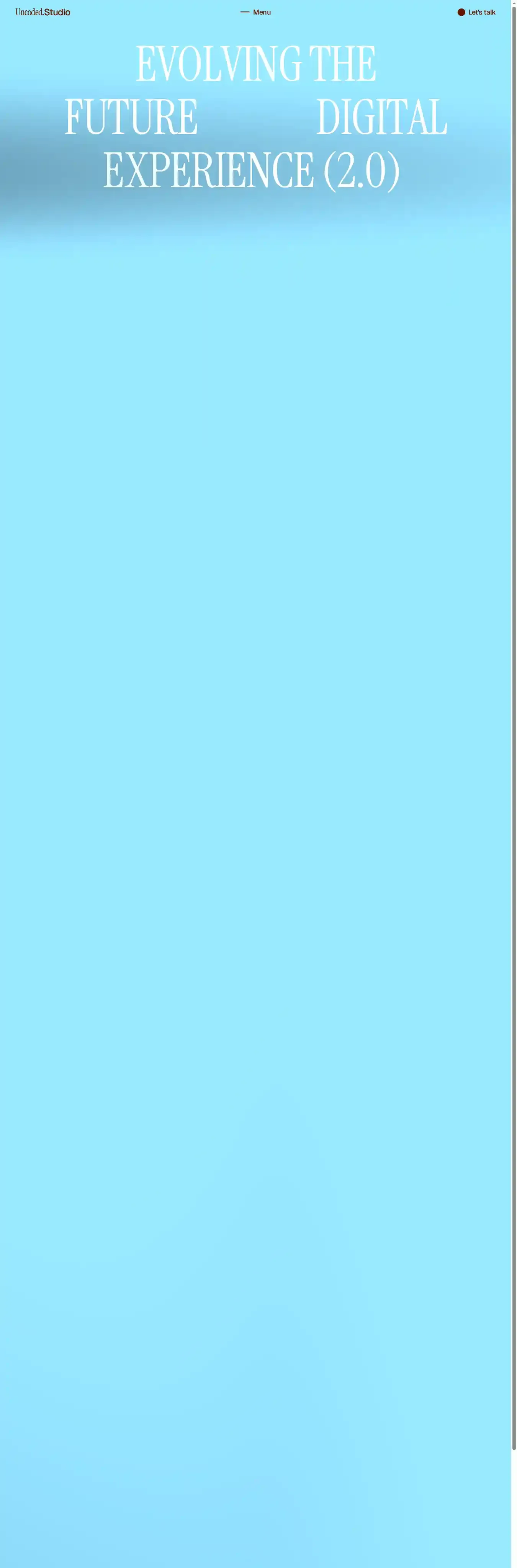 Uncoded Studio home page on desktop