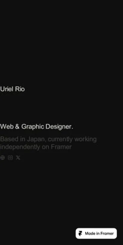 Uriel home page on mobile