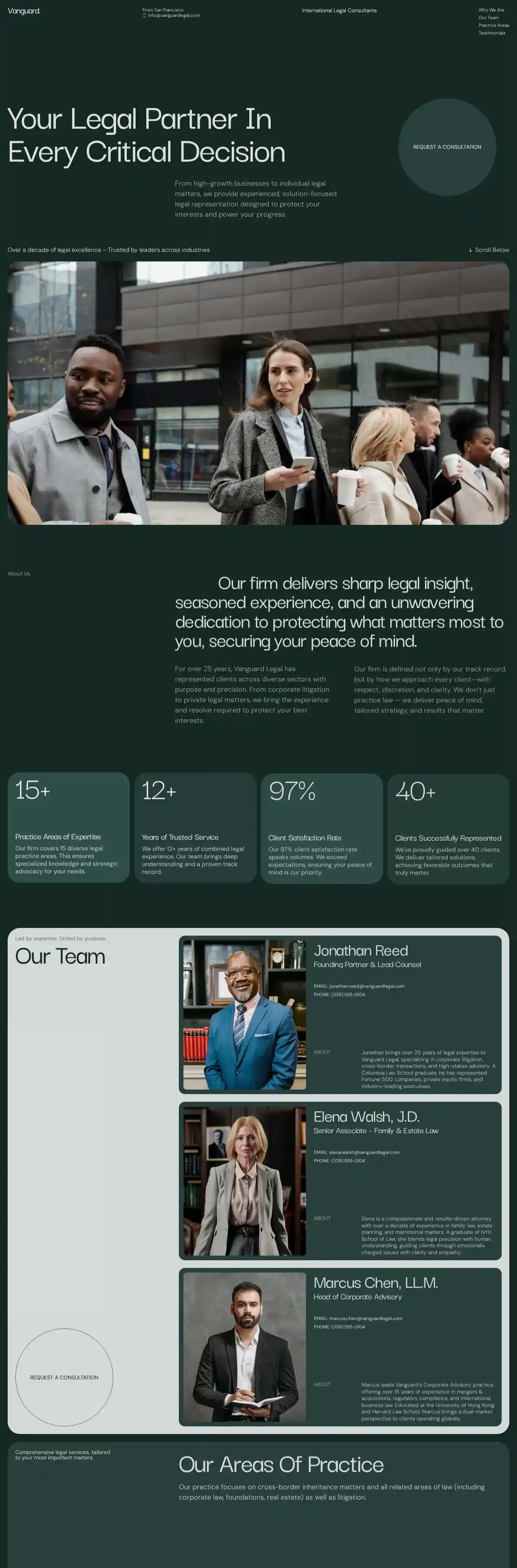 Vanguard home page on desktop
