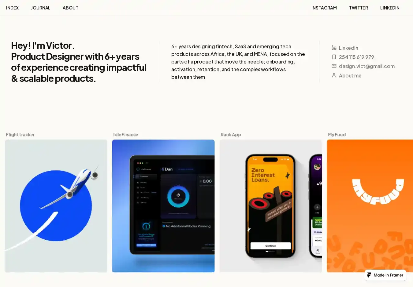 Variable 26 home page on desktop