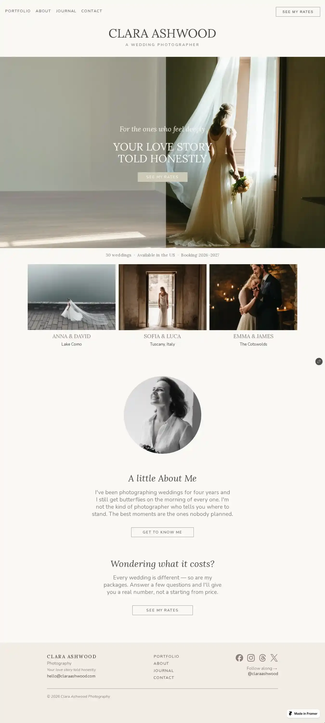 Veil home page on desktop