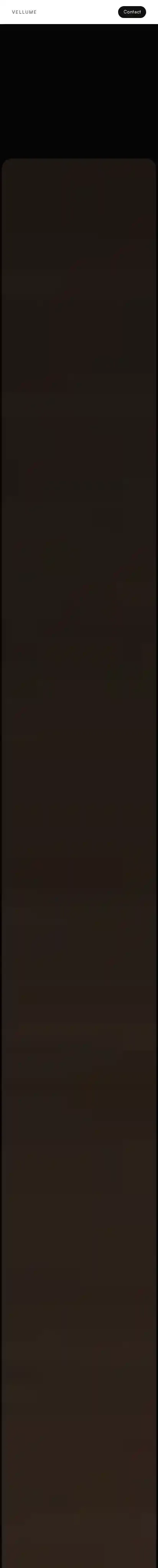 VELLUME home page on mobile
