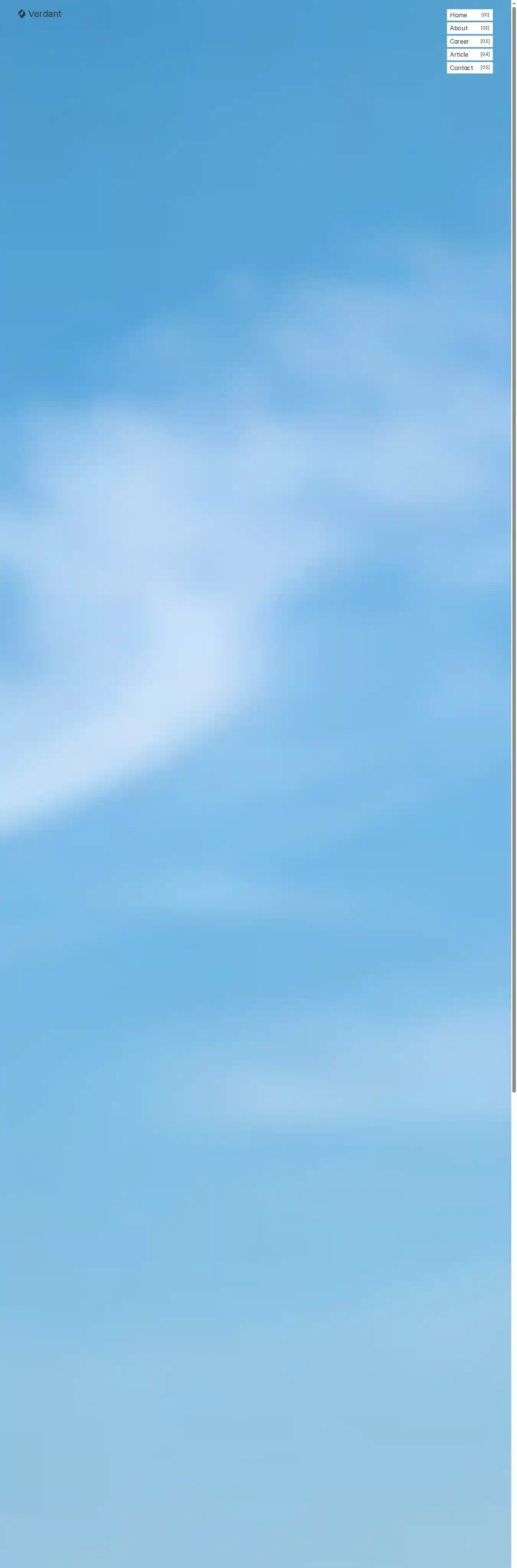 VerdantESG home page on desktop