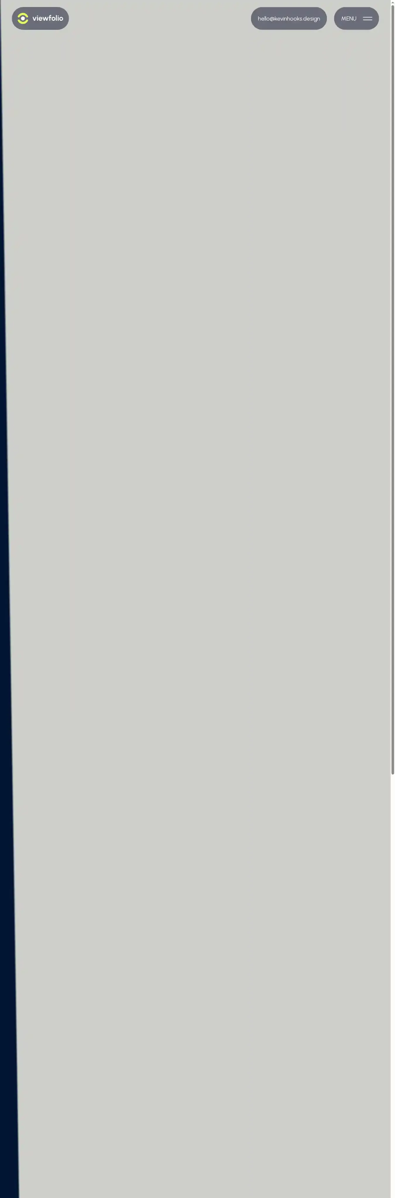 Viewfolio home page on desktop