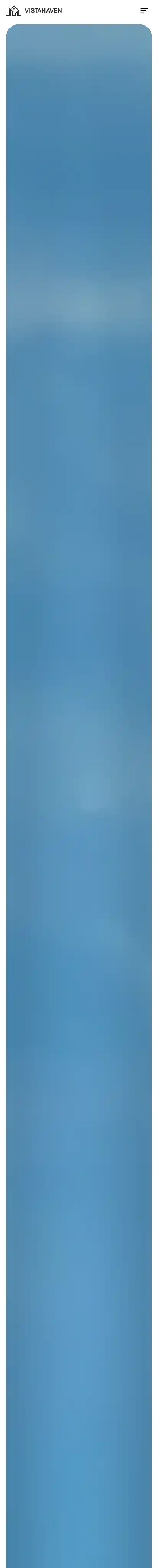 VistaHaven home page on mobile