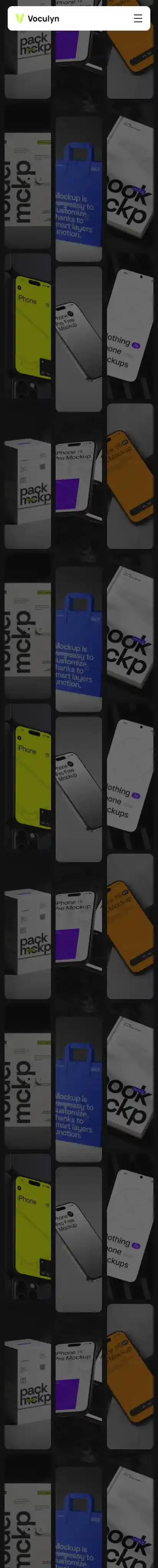 Voculyn home page on mobile