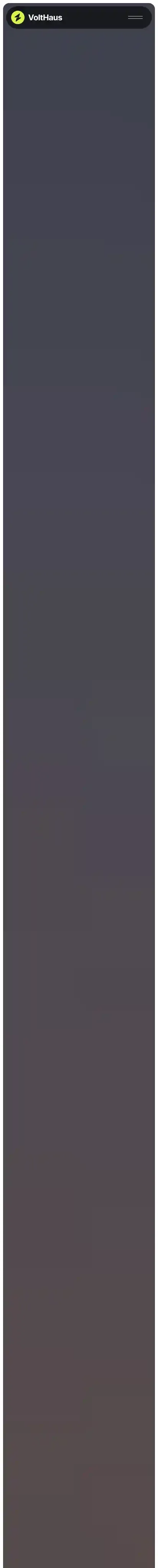 VoltHaus home page on mobile