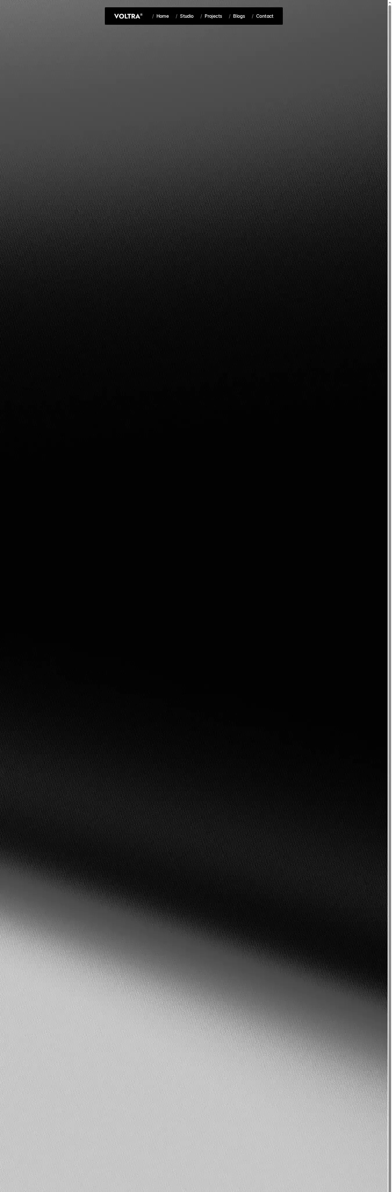 Voltra home page on desktop