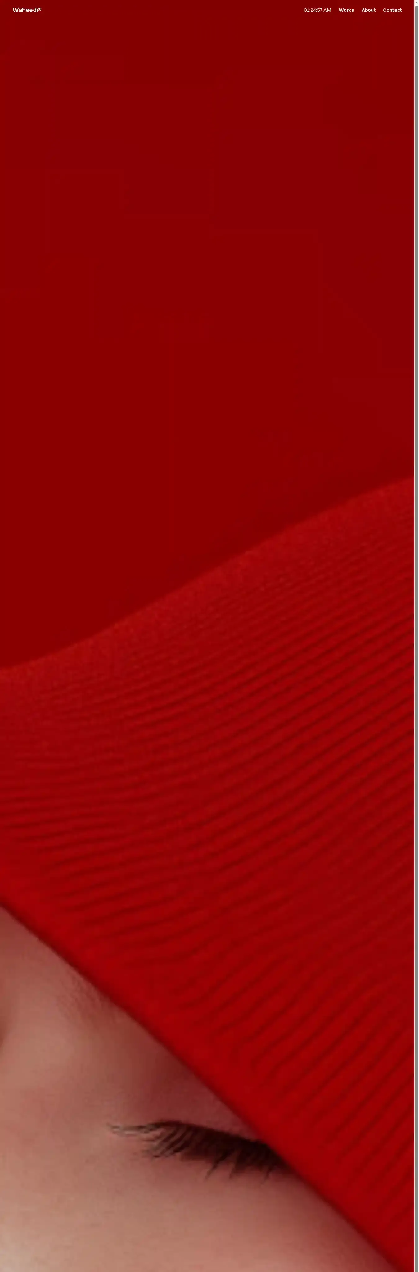 Waheedi home page on desktop
