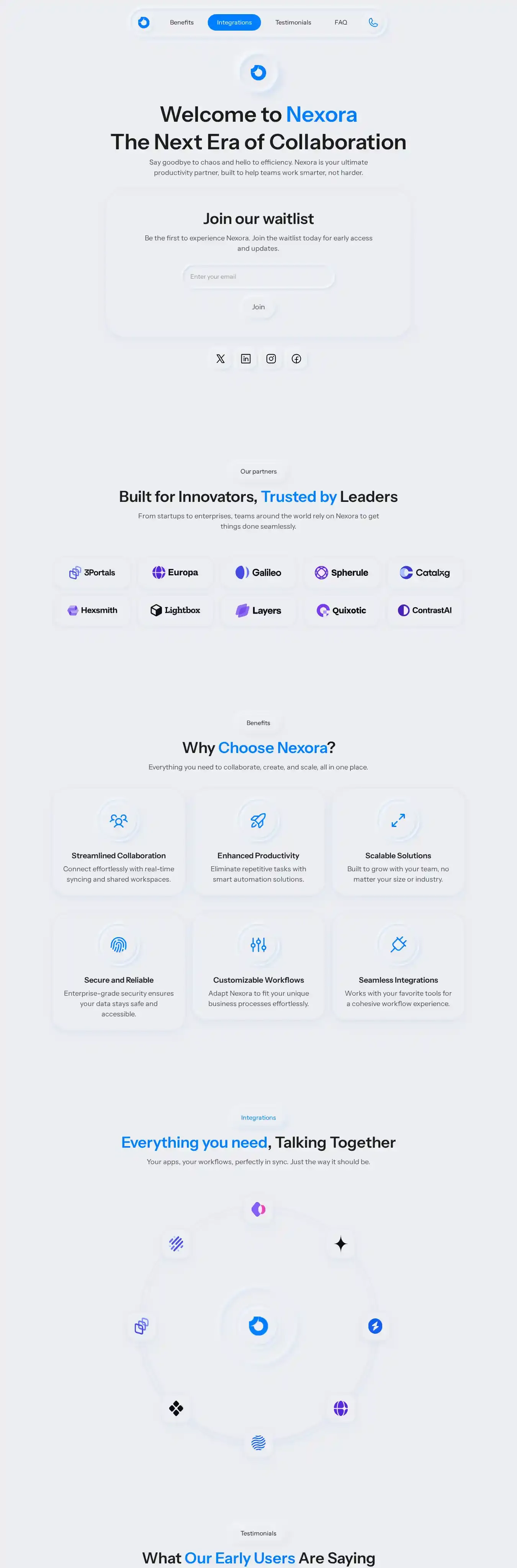 Waitify home page on desktop
