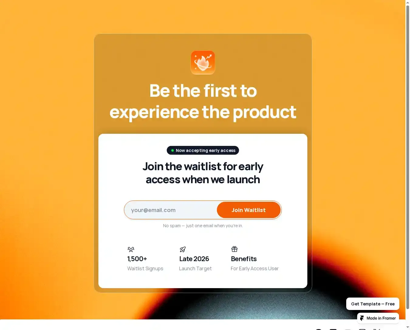 Waitlist Launch home page on desktop