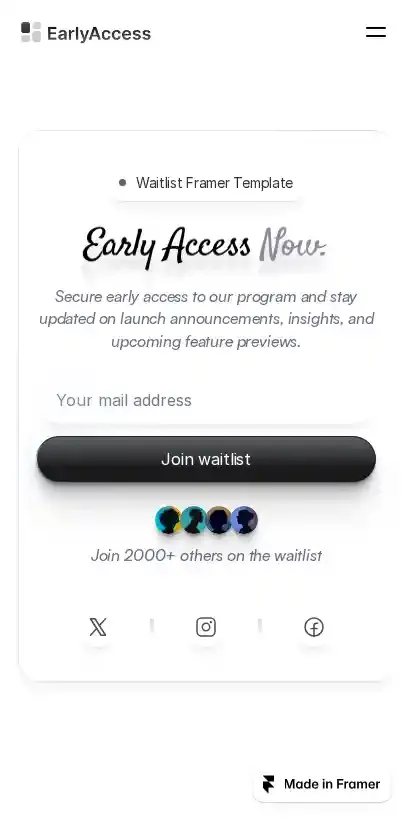 Waitlistio home page on mobile