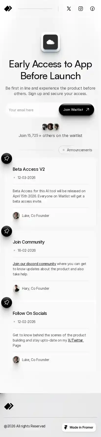 Waitlisto home page on mobile