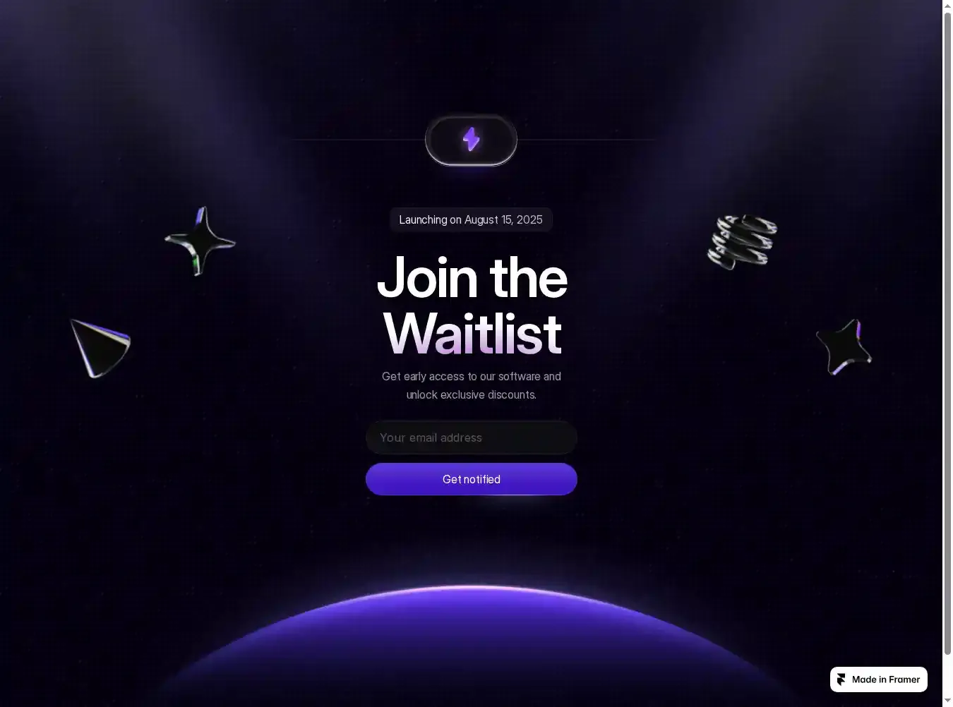 Waitlust home page on desktop