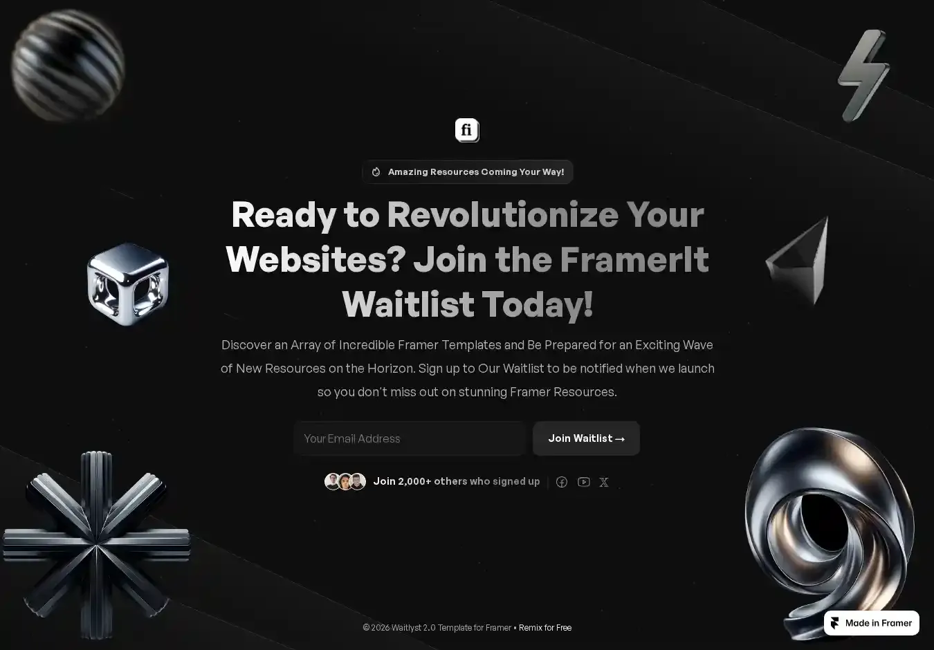 Waitlyst 2.0 home page on desktop