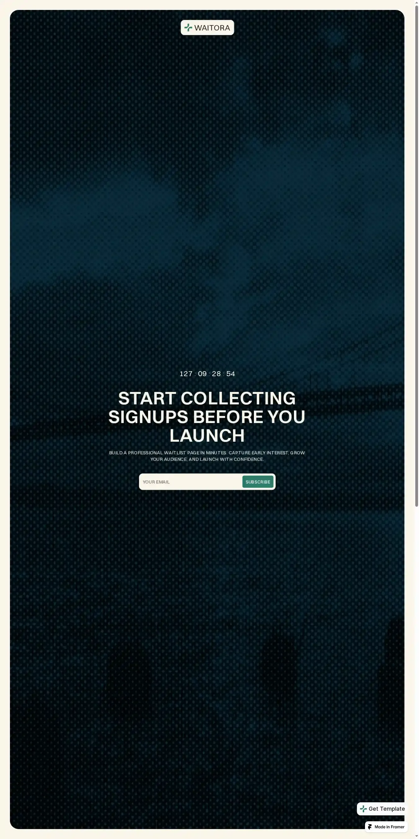 Waitora home page on desktop