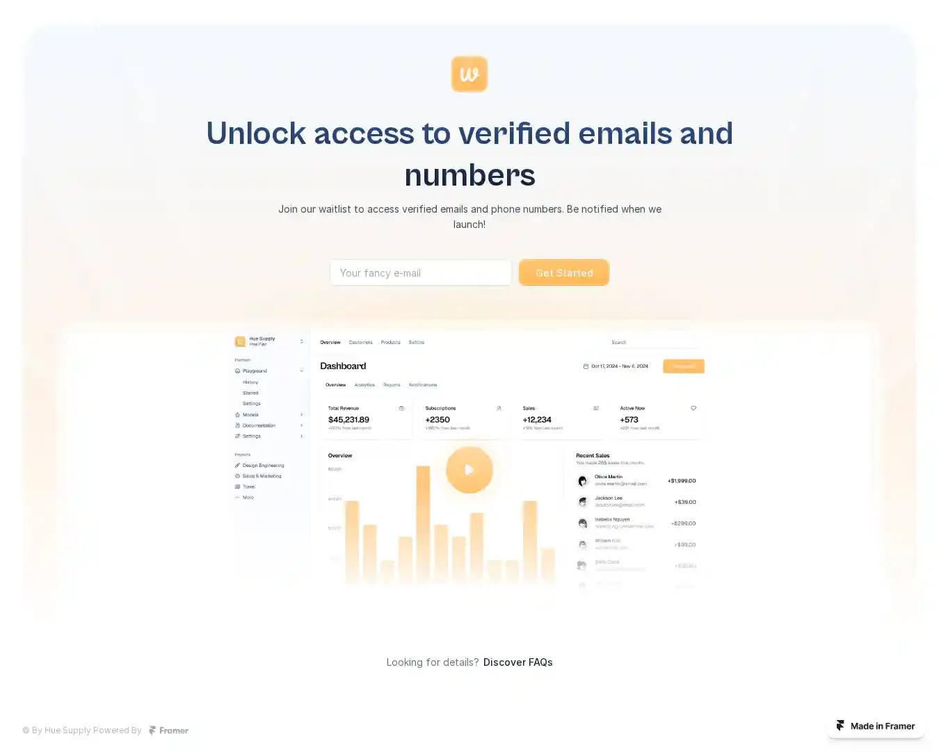 Waity home page on desktop