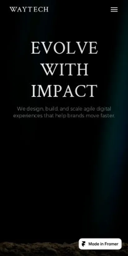 Waytech Studio home page on mobile