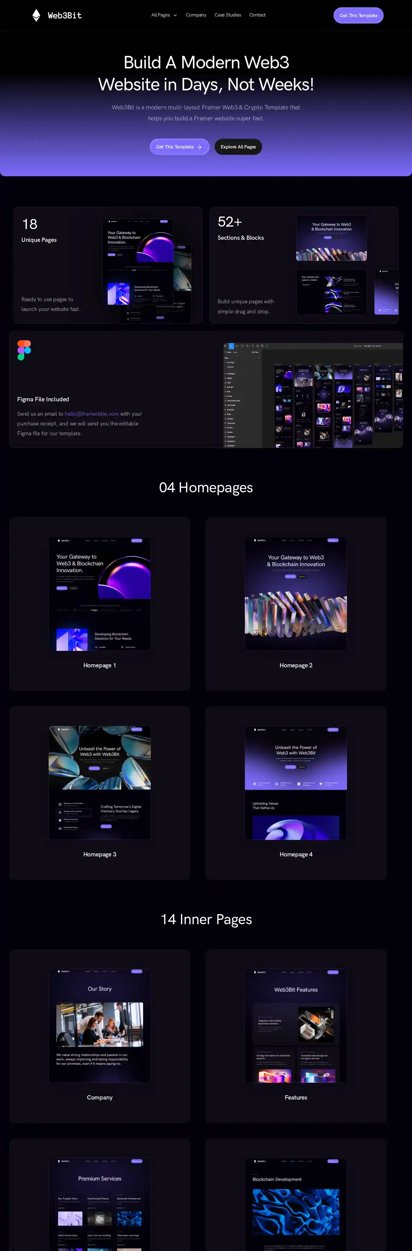 Web3Bit home page on desktop