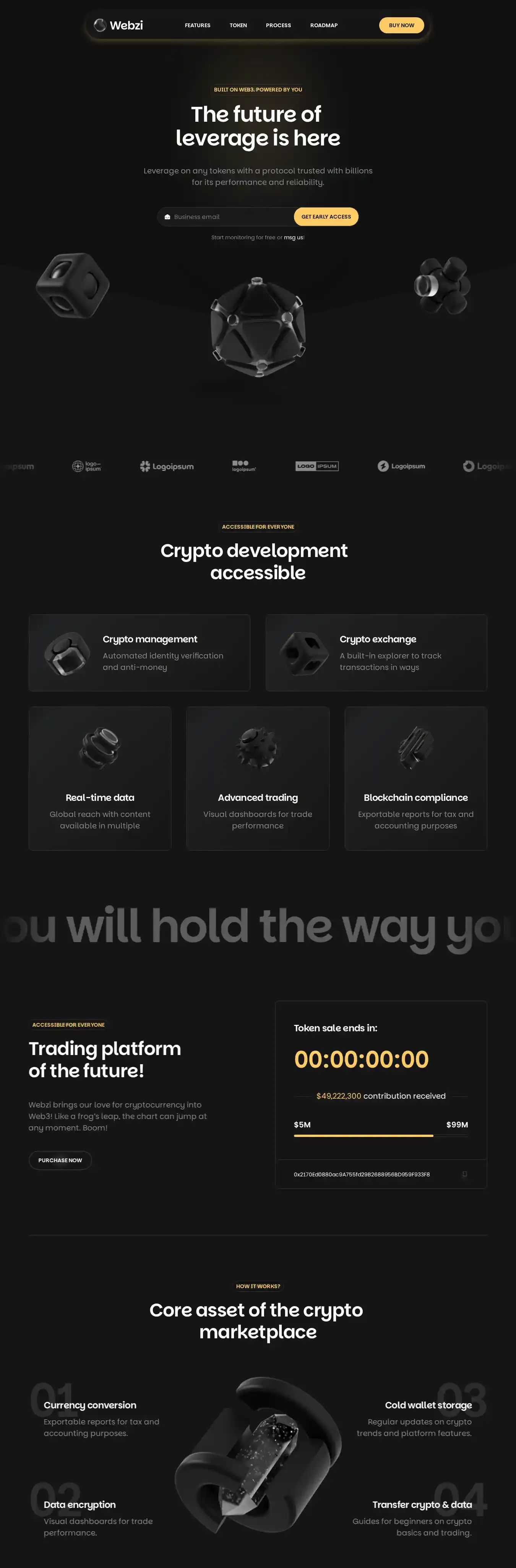 Webzi home page on desktop