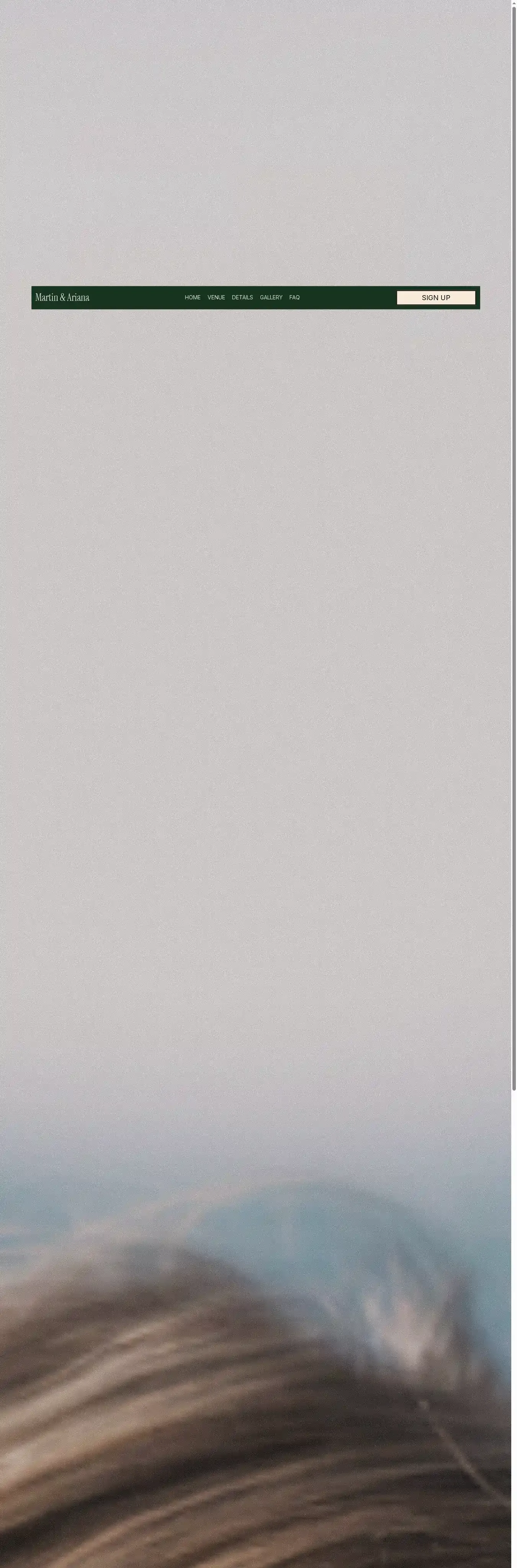 Weddly home page on desktop