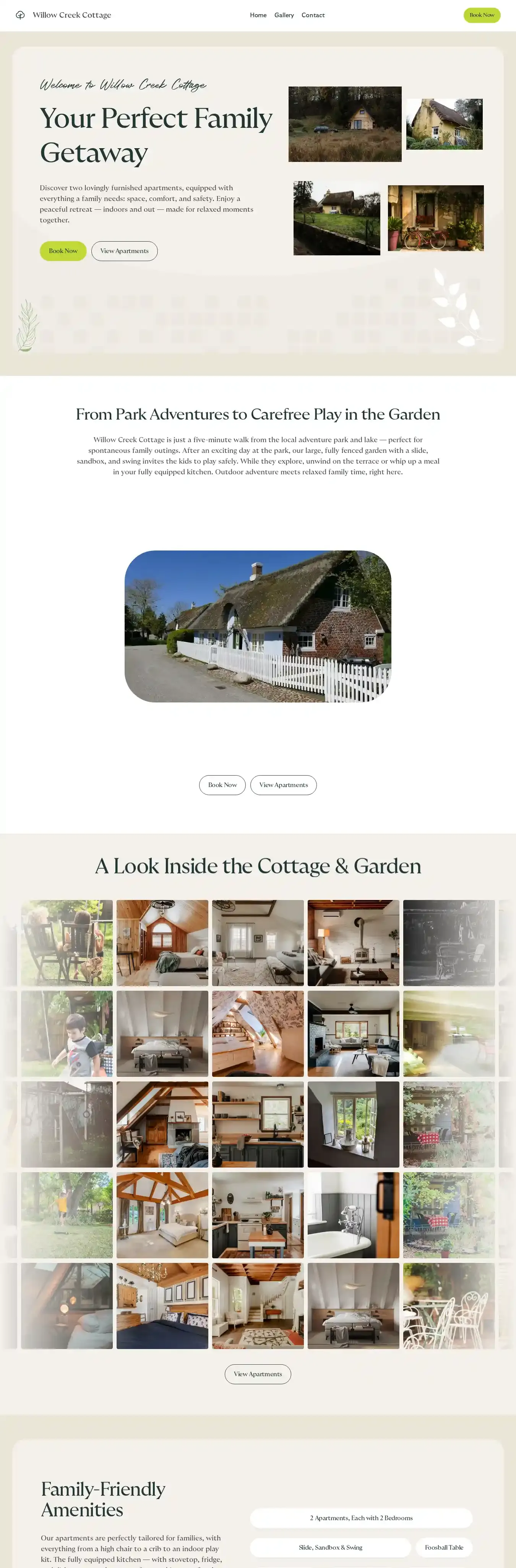 Willow Creek home page on desktop